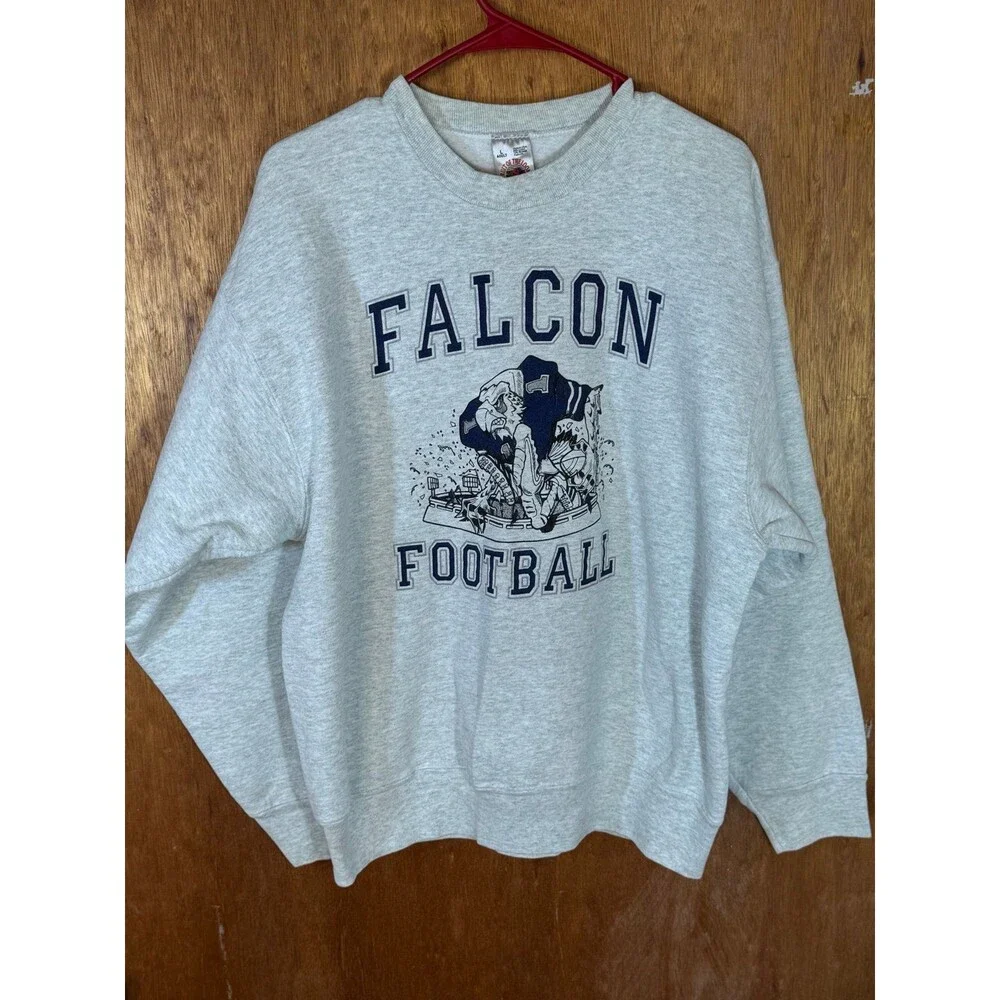 Vintage Air Force Academy‎ Falcons Football Crewneck Sweater Large L USA